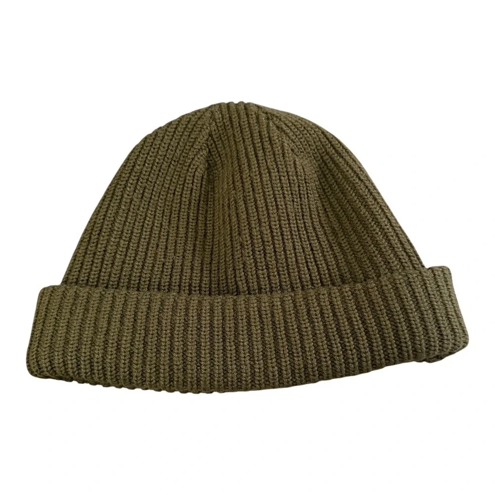The North Face TNF Logo Box Cuffed Lined Beanie Army Green One Size Unisex